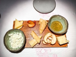 Selection of aged Tolminc cheese from Valter’s cellar. 